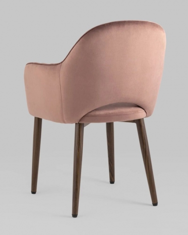 Комплект из четырех стульев Stool Group Венера диамант велюр пыльно-розовый 4 шт