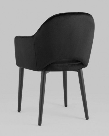 Комплект из четырех стульев Stool Group Венера диамант велюр черный 4 шт