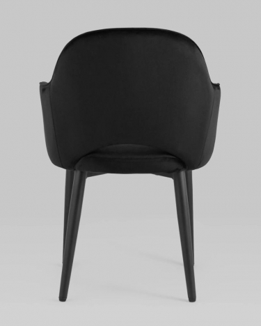 Комплект из четырех стульев Stool Group Венера диамант велюр черный 4 шт