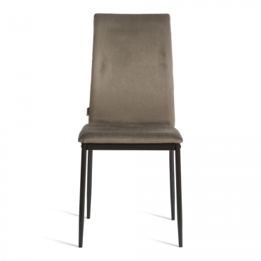 Стул Tetchair CAPRI mod. BC565-DC металл, флок, 43 х 53 х 92 см, Dark grey темно-серый HLR24 / черный