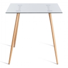 Стол Tetchair SOPHIA mod. 5003 металл/стекло 8мм, 110 х 80 х 75 см, бук/прозрачный