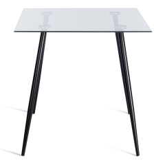 Стол Tetchair SOPHIA mod. 5003 металл/стекло 8мм, 110 х 80 х 75 см, черный / прозрачный
