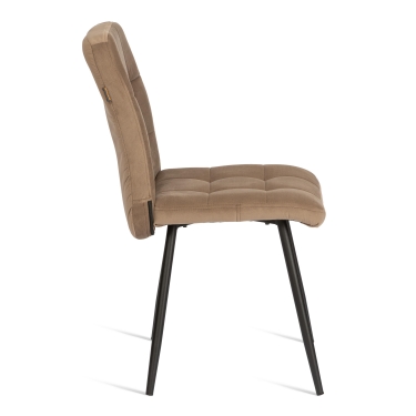 Стул обеденый Tetchair Medeo велюр, 47х56х89, бежевый/черный, Porsche 5