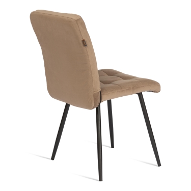 Стул обеденый Tetchair Medeo велюр, 47х56х89, бежевый/черный, Porsche 5