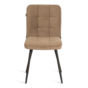 Стул обеденый Tetchair Medeo велюр, 47х56х89, бежевый/черный, Porsche 5