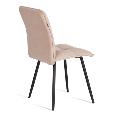 Стул обеденный Tetchair Sweet велюр, 46х55х88, молочный/черный, Porsche 2