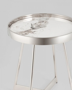 Журнальный стол Stool Group Гера 50х50 см сталь серебро