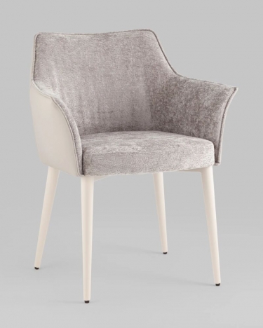 Стул обеденный Stool Group Feston букле с экокожей слоновая кость