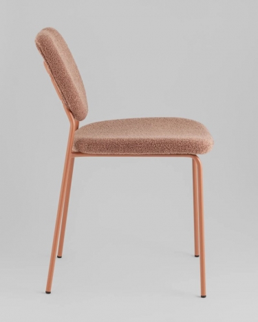 Стул обеденный Stool Group Gigi букле коричневый розовые ножки