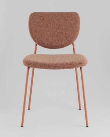 Стул обеденный Stool Group Gigi букле коричневый розовые ножки