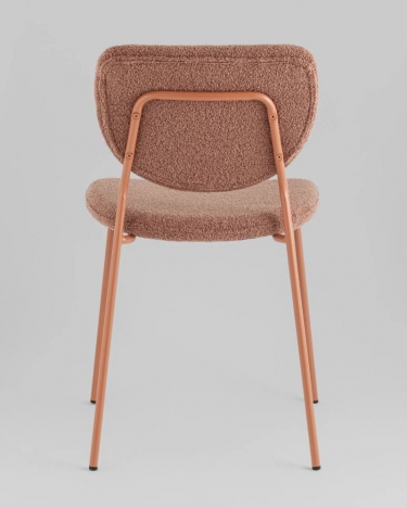 Стул обеденный Stool Group Gigi букле коричневый розовые ножки