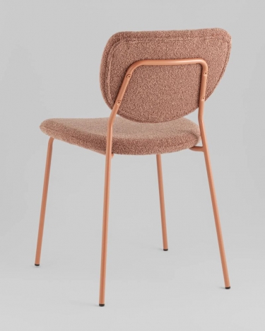 Стул обеденный Stool Group Gigi букле коричневый розовые ножки