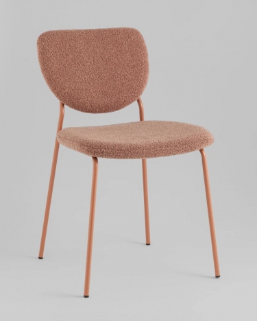 Стул обеденный Stool Group Gigi букле коричневый розовые ножки