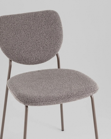 Стул обеденный Stool Group Gigi букле темно-серый серые ножки