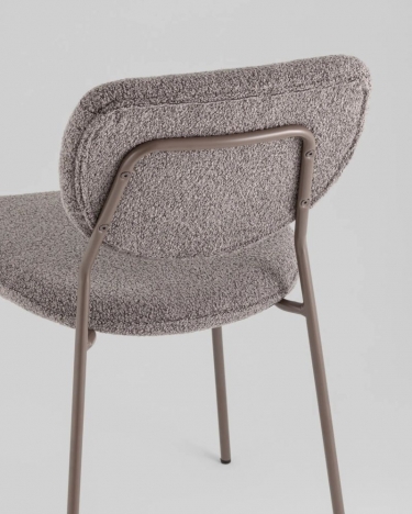 Стул обеденный Stool Group Gigi букле темно-серый серые ножки