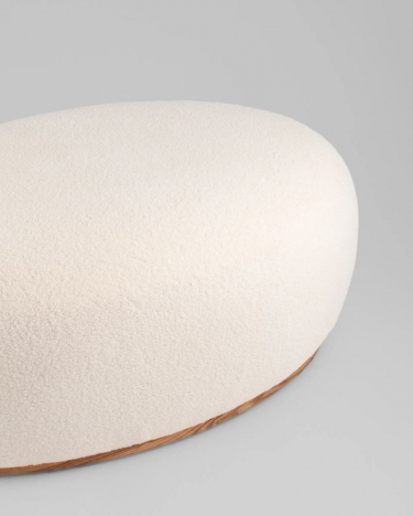 Пуф Stool Group Полли XL тедди белый без ножек