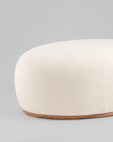Пуф Stool Group Полли XL тедди белый без ножек