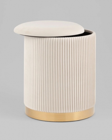 Пуф Stool Group Шарлотта с ящиком велюр бежевый