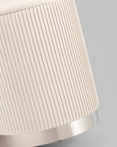 Пуф Stool Group Шарлотта с ящиком велюр бежевый серебро основание