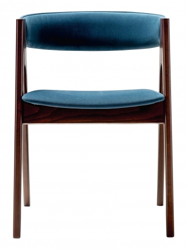 Кресло R-home Kaede К Blue/Темный орех