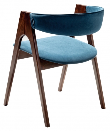 Кресло R-home Kaede К Blue/Темный орех