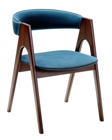 Кресло R-home Kaede К Blue/Темный орех