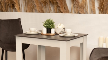 Стол обеденный Трия Промо тип 1 Белый/Ателье темный