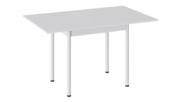 Стол обеденный Трия Родос Тип 2 с опорой d40 Белый муар, Белый