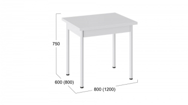 Стол обеденный Трия Родос Тип 2 с опорой d40 Белый муар, Белый