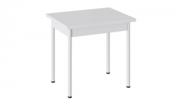 Стол обеденный Трия Родос Тип 2 с опорой d40 Белый муар, Белый