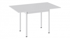 Стол обеденный Трия Родос Тип 2 с опорой d40 Белый муар, Белый