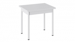 Стол обеденный Трия Родос Тип 2 с опорой d40 Белый муар, Белый