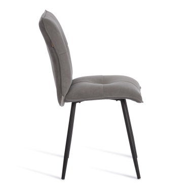 Стул обеденный Tetchair Sweet флок , 46х55х88, серый/черный, 29