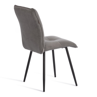 Стул обеденный Tetchair Sweet флок , 46х55х88, серый/черный, 29