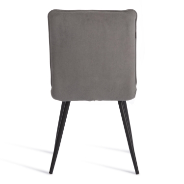 Стул обеденный Tetchair Sweet флок , 46х55х88, серый/черный, 29