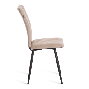 Стул обеденный Tetchair Monte Carlo флок , 50х55х93, бежевый/черный, 7