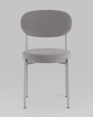 Стул Stool Group Бриф SN велюр серый каркас светло-серый муар 4 шт