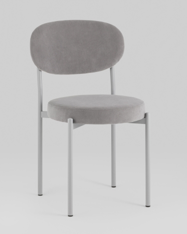 Стул Stool Group Бриф SN велюр серый каркас светло-серый муар 4 шт