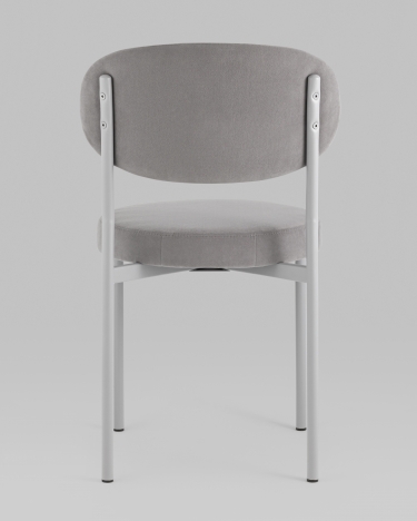 Стул Stool Group Бриф SN велюр серый каркас светло-серый муар 4 шт