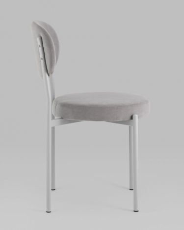Стул Stool Group Бриф SN велюр серый каркас светло-серый муар 4 шт