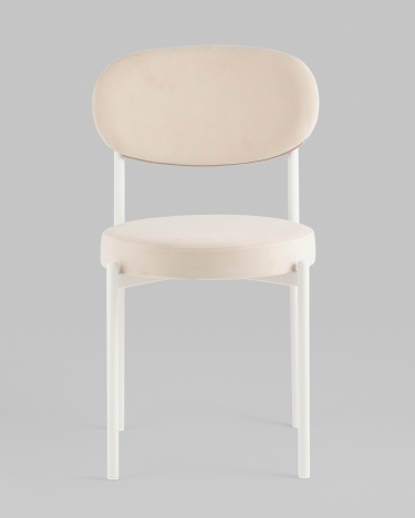 Стул Stool Group Бриф SN велюр молочный каркас белый муар 4 шт