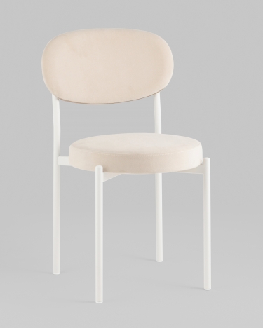Стул Stool Group Бриф SN велюр молочный каркас белый муар 4 шт