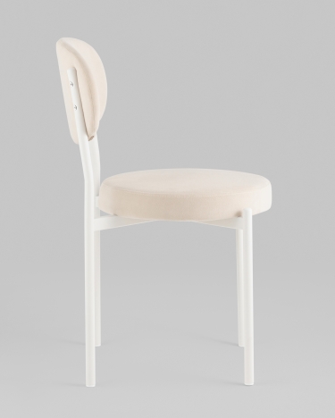 Стул Stool Group Бриф SN велюр молочный каркас белый муар 4 шт