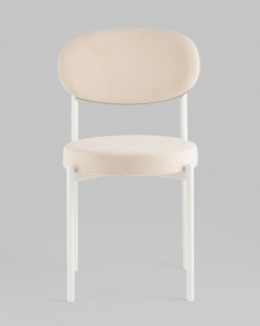 Стул Stool Group Бриф SN велюр молочный каркас белый муар 4 шт