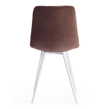 Стул Tetchair CHILLY mod. 7095-1 / 1 шт. в упаковке ткань/металл, 45x53х88 см, высота до сиденья 50 см, коричневый barkhat 12/белый