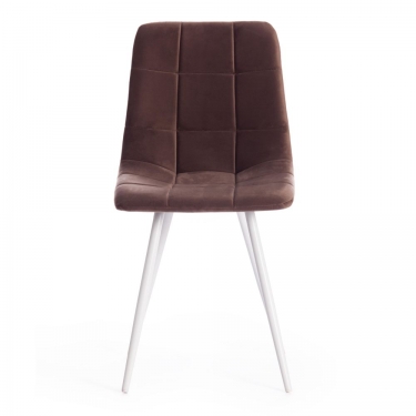 Стул Tetchair CHILLY mod. 7095-1 / 1 шт. в упаковке ткань/металл, 45x53х88 см, высота до сиденья 50 см, коричневый barkhat 12/белый