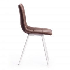 Стул Tetchair CHILLY mod. 7095-1 / 1 шт. в упаковке ткань/металл, 45x53х88 см, высота до сиденья 50 см, коричневый barkhat 12/белый