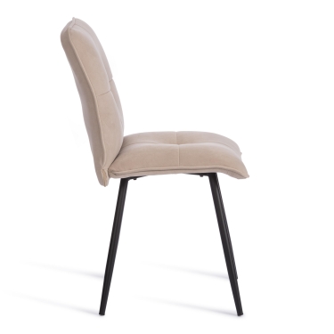 Стул обеденный Tetchair Sweet флок , 46х55х88, бежевый/черный, 7