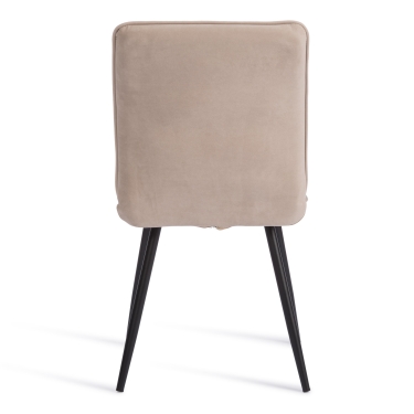 Стул обеденный Tetchair Sweet флок , 46х55х88, бежевый/черный, 7