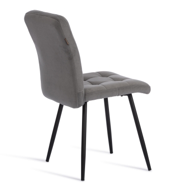 Стул обеденный Tetchair Medeo флок , 47х56х89, серый/черный, 29